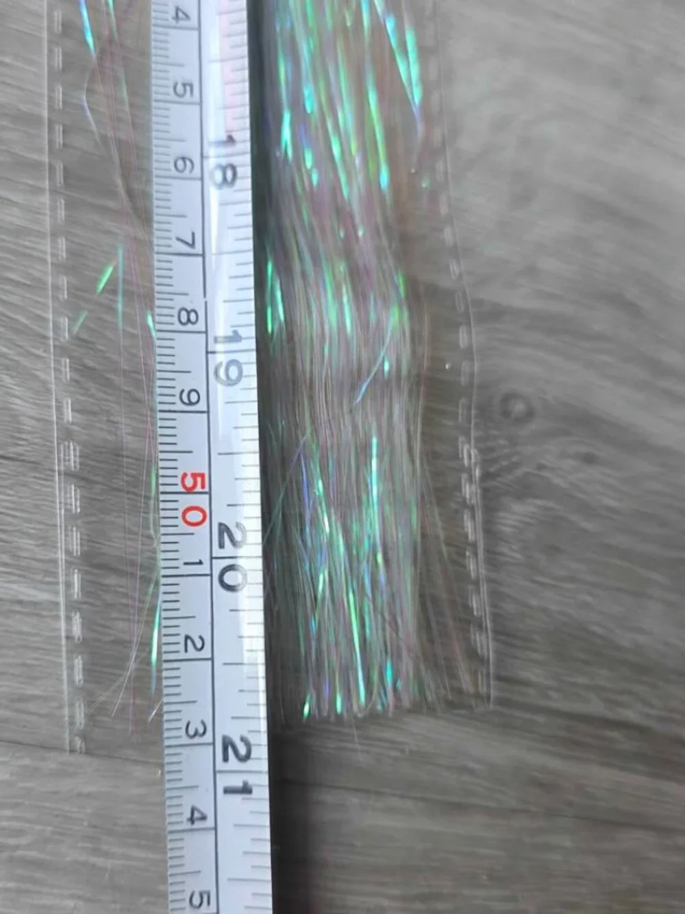 Iridescent Clip-In Hair Tinsel Extensions Set of 12